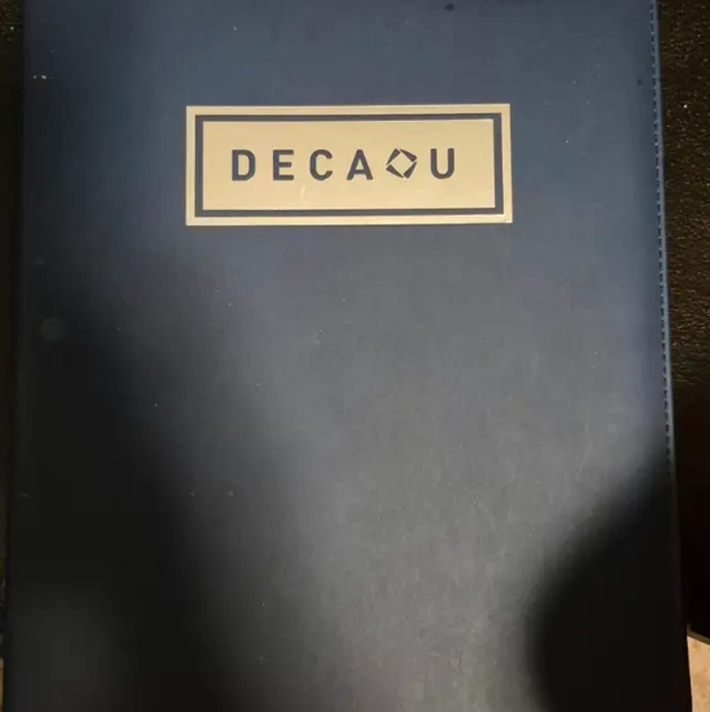 Decau Blue Leather Portfolio